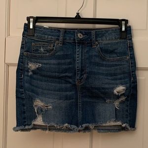 American Eagle, Size 6, Denim Jean Ripped Skirt